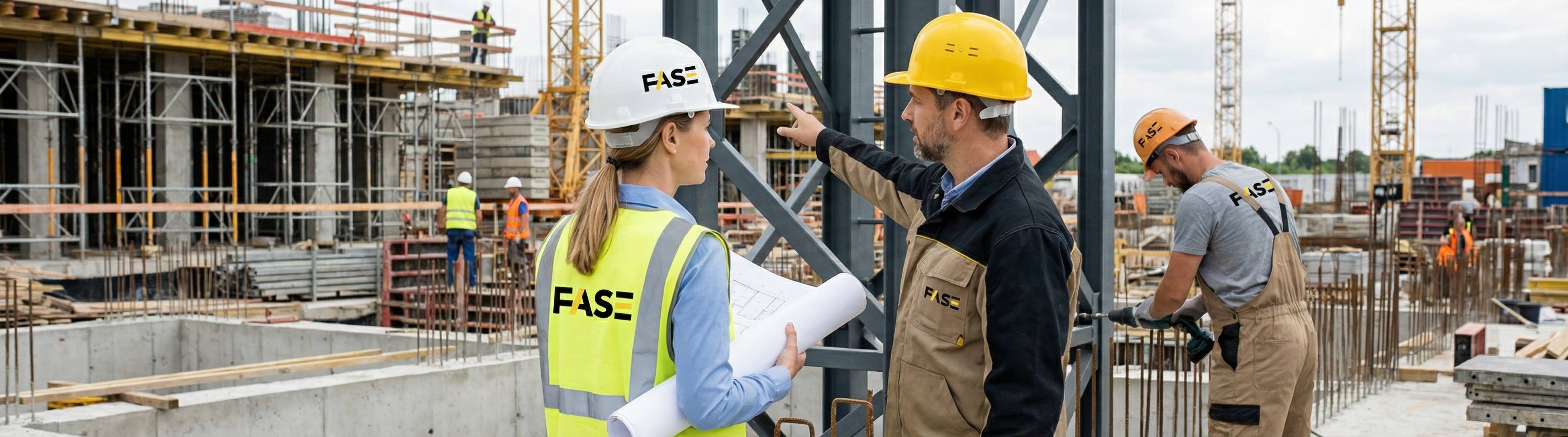 Equipo FASE trabajando en obra de construcción